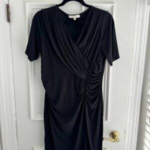 Ellen Tracy Women's Black Party Dress with Ruching